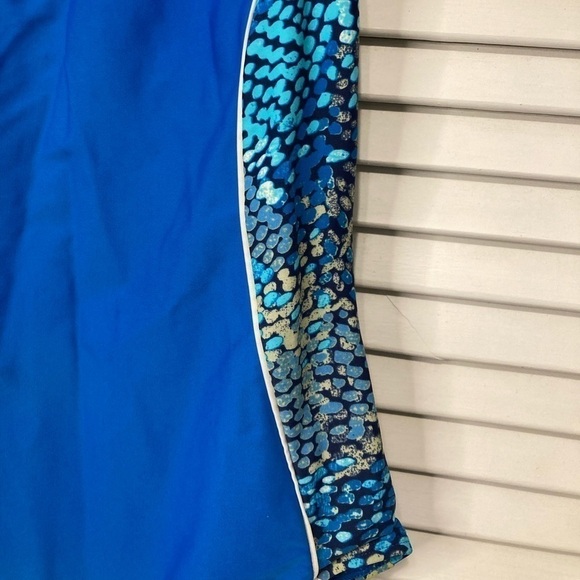 Catalina Blue And Cream One Piece Swimsuit Size Medium - Picture 3 of 11